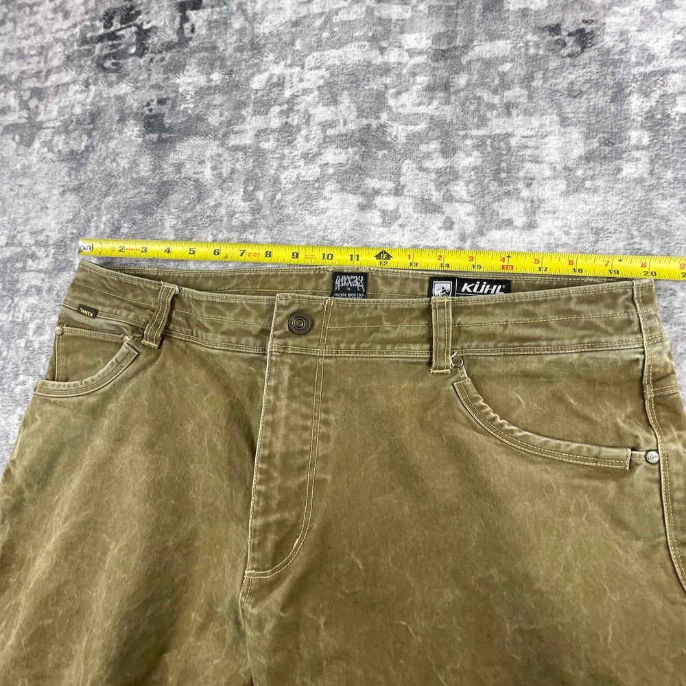 Kuhl Mens 40x32 Ryder Pants Khaki Patina Dye Distressed Outdoor Hiking Workwear - Picture 4 of 16